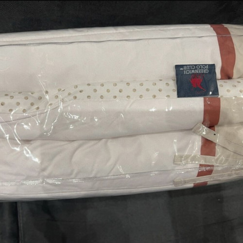 Greenwich Polo Club Classic Nursery Bumper White-Beige 45x195cm new