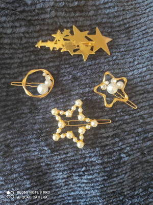 Χρυσά κοκαλάκια μαλλιών με πέρλες, πακέτο 4 τεμαχίων, καινούργια