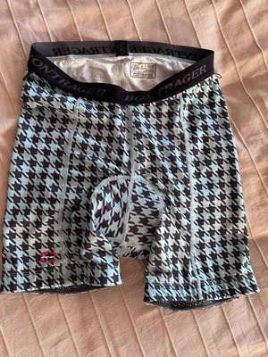Bontrager cycling shorts, size S, black and white