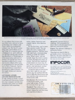 Wishbringer (Infocom) (Commodore Disk) like new, complete in box