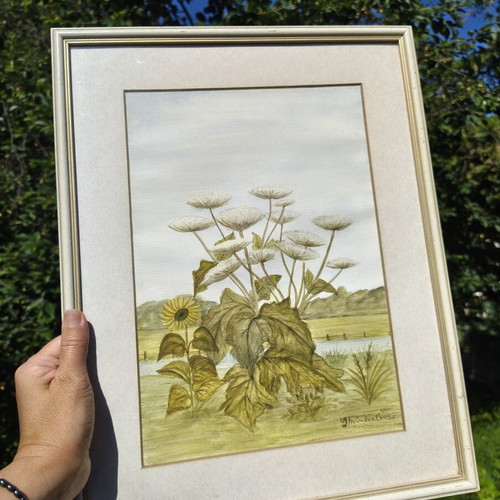 Original watercolor painting professionally framed, like new