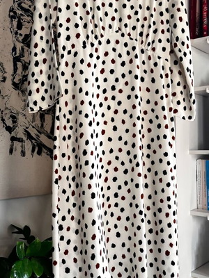 H&M long dress like new, beige multicolor, size S