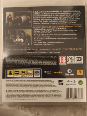 L.A. Noire PS3 game