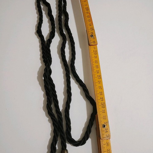 Curtain tieback handmade, 1.20 m length, black