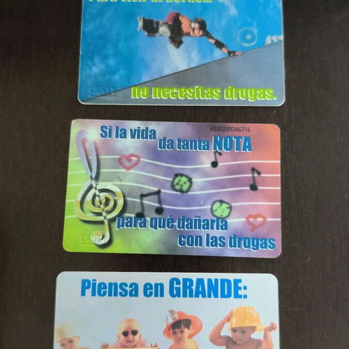 Venezuela phone cards used, pack of 3