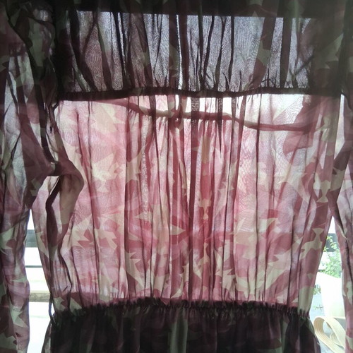 Regalinas transparent dress with long sleeves, like new, brown