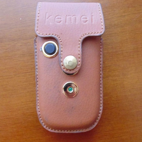 Vintage Kemei shaver used with original leather case