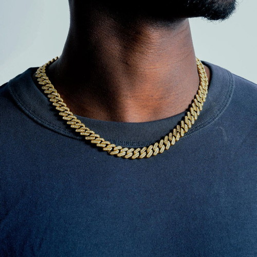 Frozen Cuban Chain 12mm 50cm 18K Gold Used