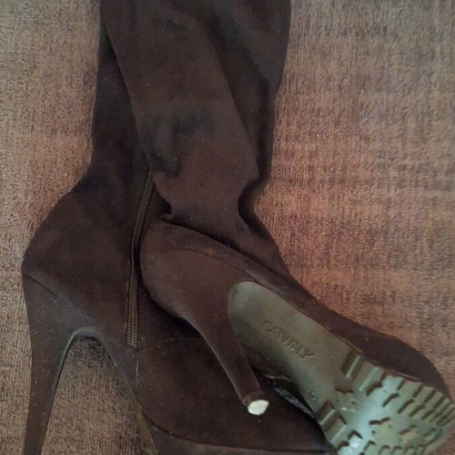 Catwalk knee-high boots new, suede, size 37