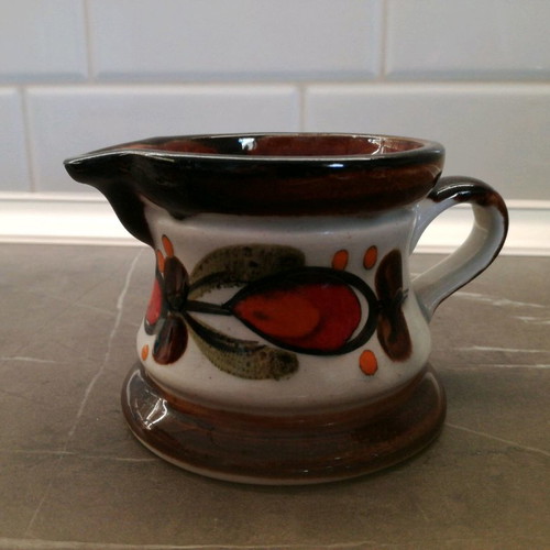 Hand-painted kitchen set used, 17 pieces, ceramic from Germany