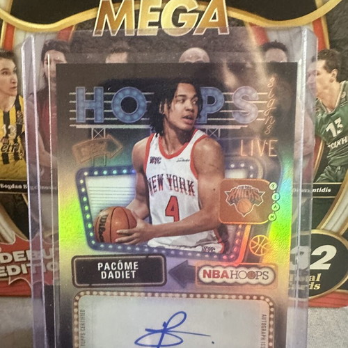Pacome Dadiet 2026 NBA Hoops HS-PD Auto Chrome card new