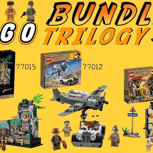 LEGO Indiana Jones Trilogy Bundle with Temple, Plane Chase, Lost Tomb
