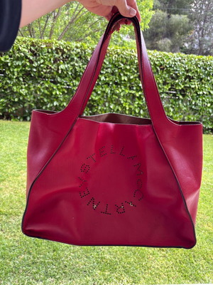 Stella McCartney Vegan Logo Shoulder Bag used, red