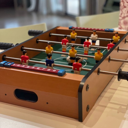 Foosball table used with two balls in excellent condition