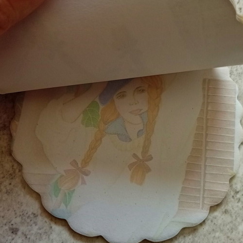 Vintage Camy Memo Pad with Romantic Illustration
