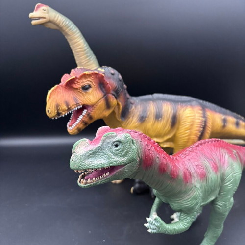 Big Dino Collection 3-Piece Large Dinosaur Figures like new