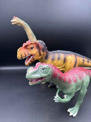 Big Dino Collection 3-Piece Large Dinosaur Figures like new