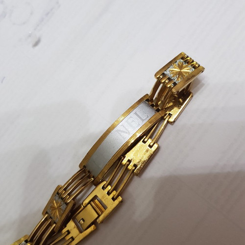 Men's bracelets made of steel used