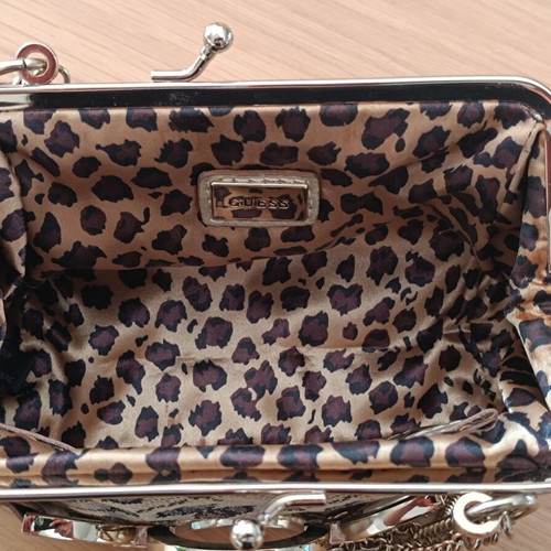 Guess Vintage Denim Monogram Shoulder Bag, Y2K