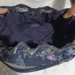 Τσαντάκι ώμου Cacharel μεταχειρισμένο, μπλε φλοραλ, ύφασμα