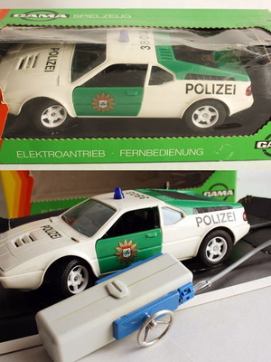 Винтидж GAMA BMW M1 Polizei полицейска кола с дистанционно нова