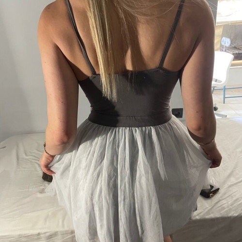 Abercrombie Fitch dress XS with tulle, like new, gray
