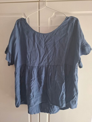 ALE Blue Asymmetrical Blouse like new, office style