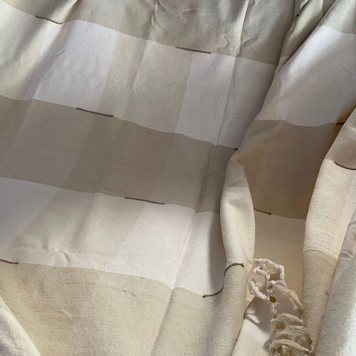 Throw over cream and light brown used, 250 x 220 cm
