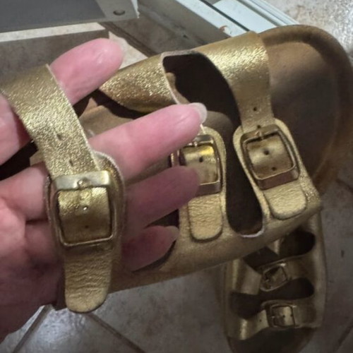 Jeffrey Campbell slippers size 40 used, gold color
