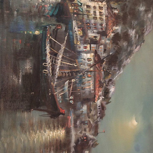 Oil painting N. Papadopoulos like new, 130x100 cm framed