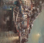 Oil painting N. Papadopoulos like new, 130x100 cm framed