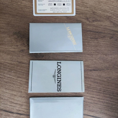 Longines vintage documents used, collector's item