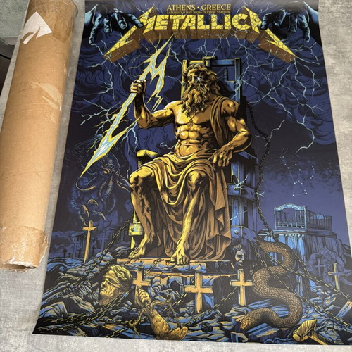 Metallica Athens M72 poster replica new, original size 45x60