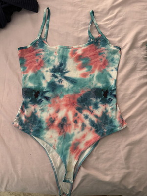 Bershka women's bodysuit with tie-dye pattern