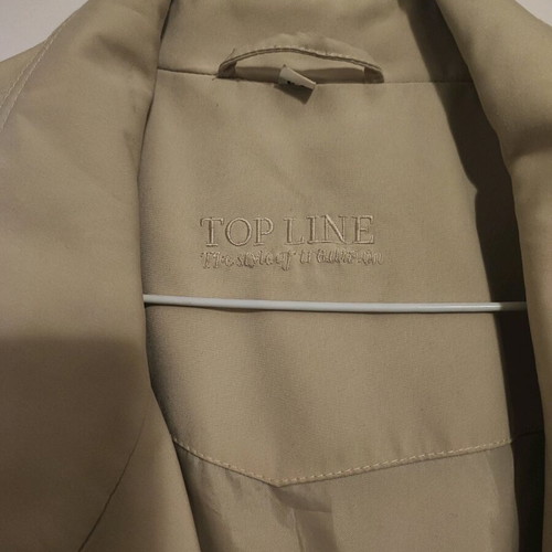 Topline oversized trench coat with shoulder pads like new, beige