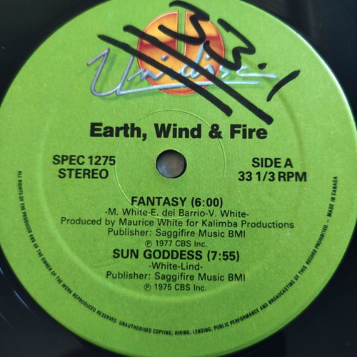 Earth, Wind & Fire Fantasy Sun Goddess Let's Groove September 12" vinyl maxi single used