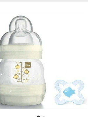 2  Βρεφικά μπιμπερόν  ένα NUK και ένα  MUM  anti colic.   Καινουρια σε σφραγισμένη  συσκευασία.  9 ε