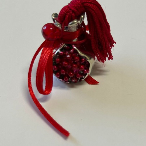Decorative silver 925 charm with red details like new