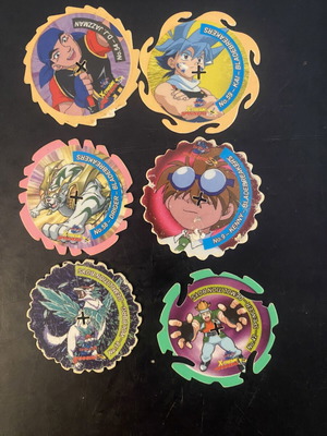 Beyblade X-treme Spinners collectible set of 6 used (Cheetos 2000s)