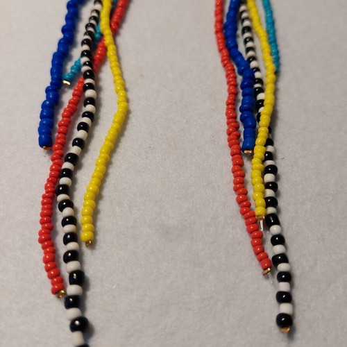 Tropical earrings, colorful, extra long 16cm