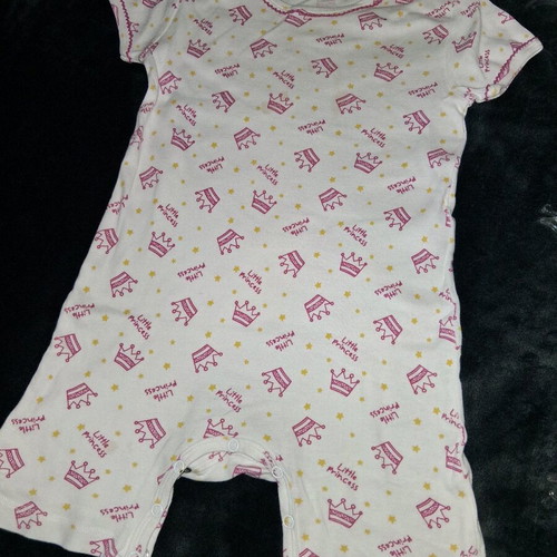 Cotton summer pajamas for girls used, size 104, white and pink