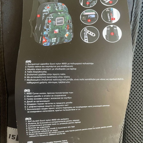 15NF36 school backpack with ergonomic back and soft straps