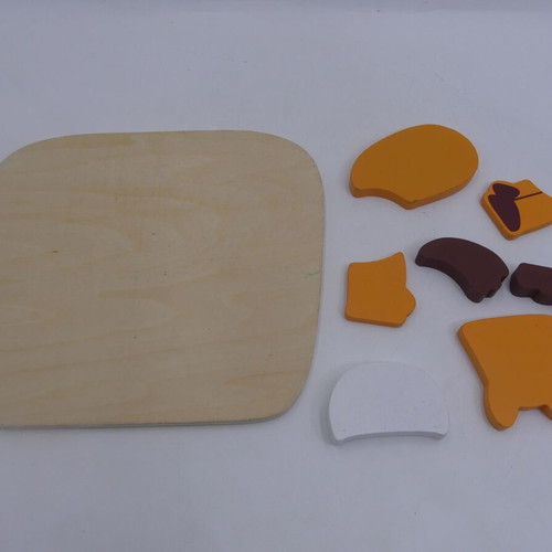 Wooden puzzle with horse animal used for babies