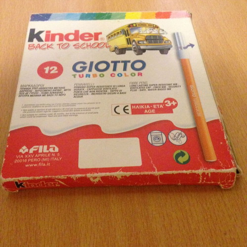 Kinder Back To School Giotto Vintage Marker Set used