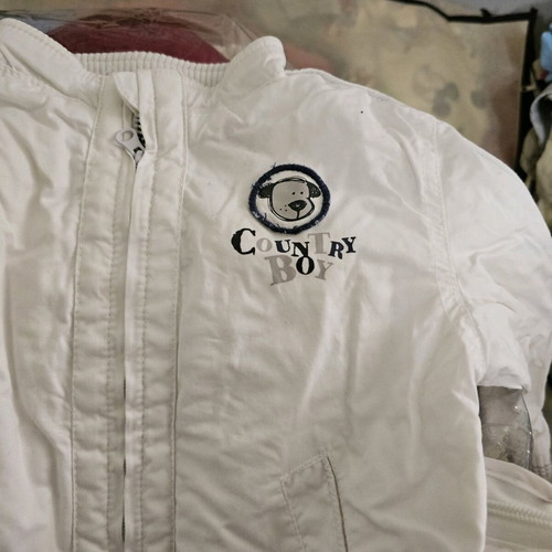 Children's jacket used, white for about 18 months