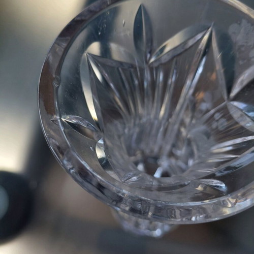 Crystal vase used 17 cm with small damages