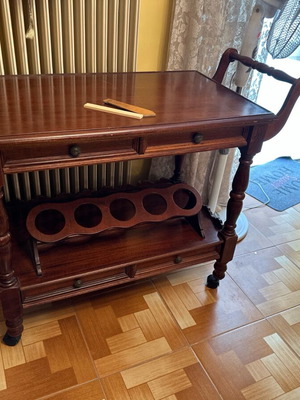 Retro wooden bar used, vintage