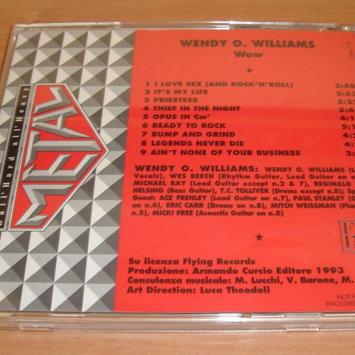 Wendy O. Williams WOW CD used, metal