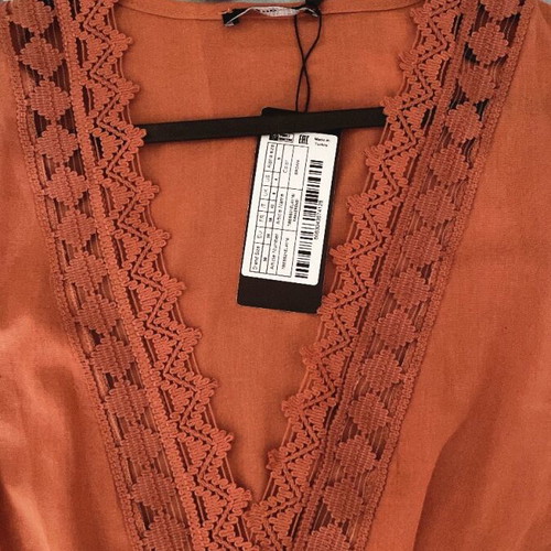 Beach dress new, orange brown, size 36