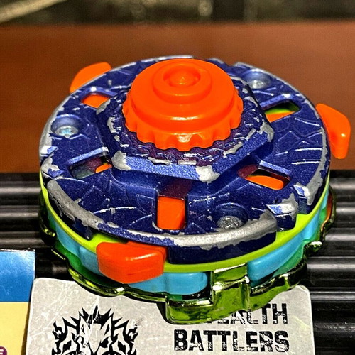 Beyblade XTS Stealth Battler X-201 Kerbecs Blade Blast used with launcher and card